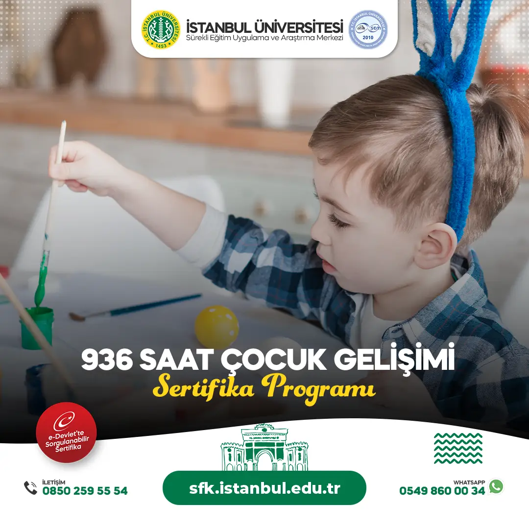 936 Saat Çocuk Gelişimi Eğitimi Sertifika Programı